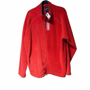 Gap Pro Fleece Men’s Full Zip Sweater In Red NWT